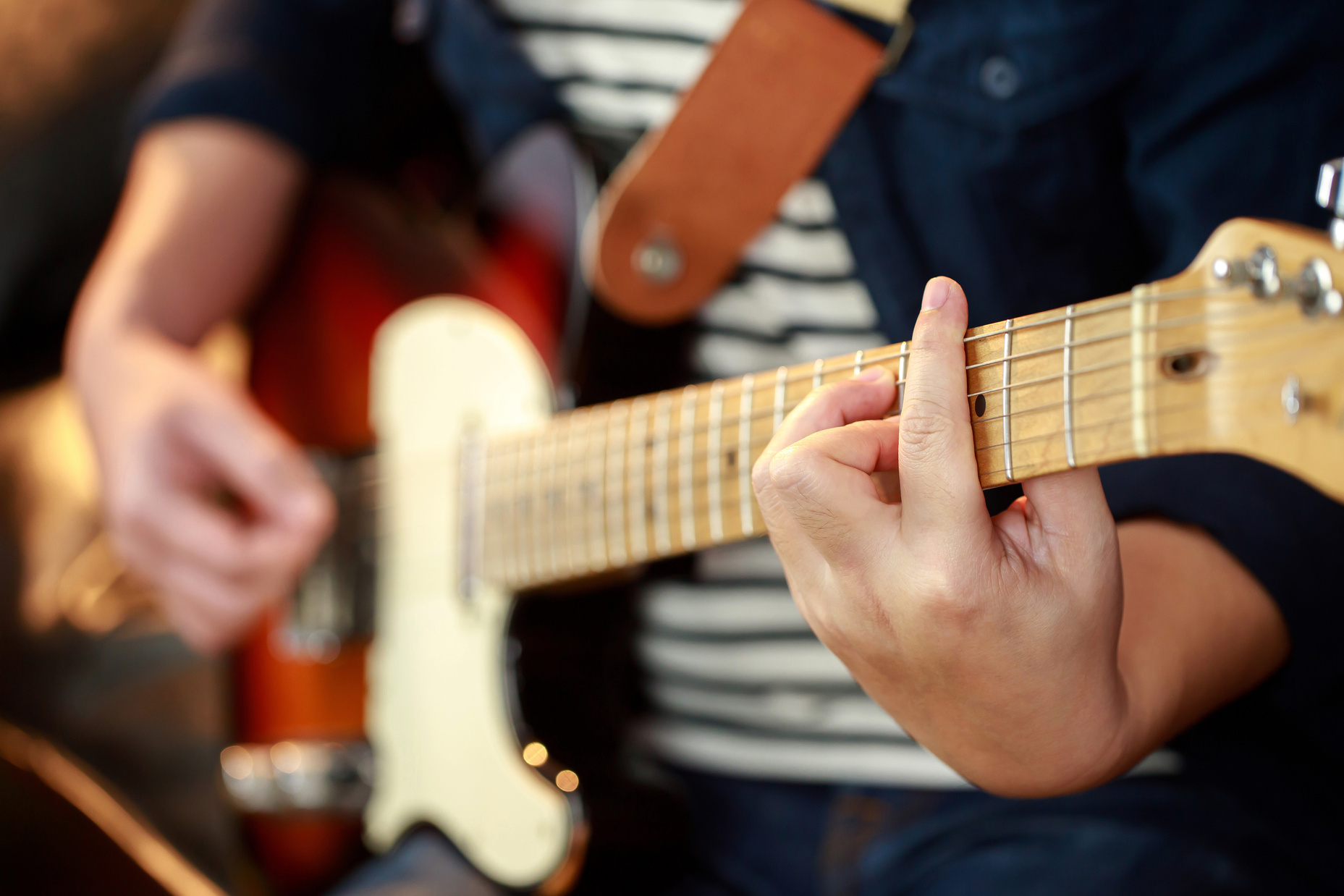 Musician Playing Electric Guitar 